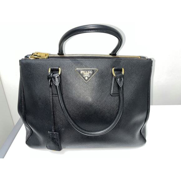 Prada Handbags - Prada Black Saffiano Leather Galleria Tote Bag